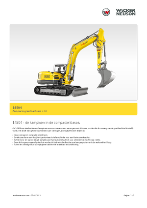Rupsgraafmachines Wacker Neuson 14504