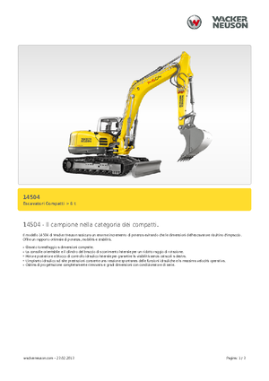 Rupsgraafmachines Wacker Neuson 14504