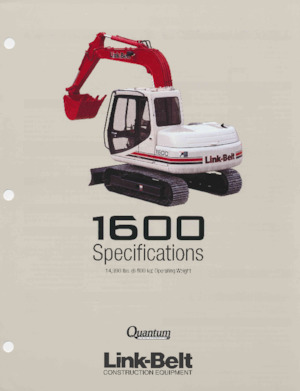 Rupsgraafmachines Link-Belt 1600