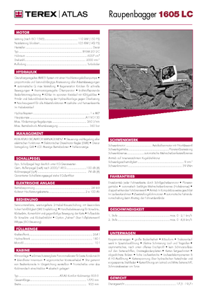 Rupsgraafmachines Atlas 1605 LC
