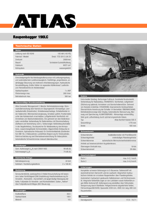 Rupsgraafmachines Atlas 190 LC