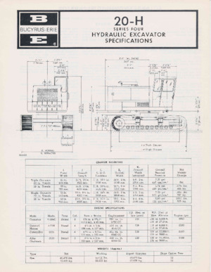 Rupsgraafmachines Bucyrus 20-H