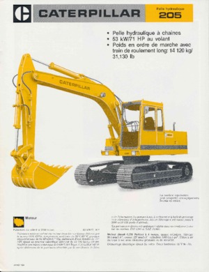 Rupsgraafmachines Caterpillar 205