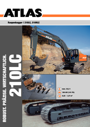 Rupsgraafmachines Atlas 210 LC