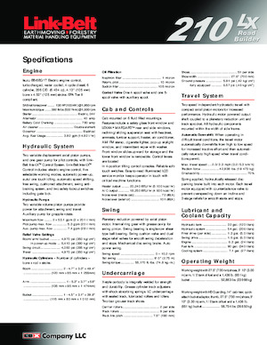 Rupsgraafmachines Link-Belt 210 LX Road Builder