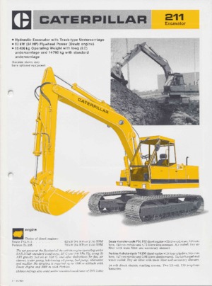 Rupsgraafmachines Caterpillar 211