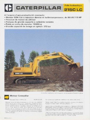 Rupsgraafmachines Caterpillar 215LC