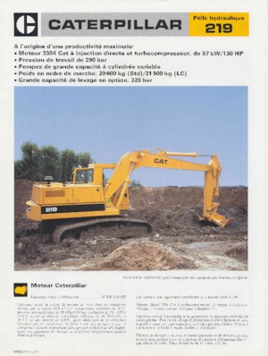 Rupsgraafmachines Caterpillar 219