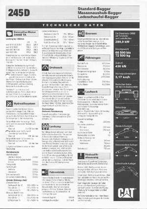 Rupsgraafmachines Caterpillar 245 D