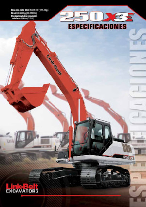 Rupsgraafmachines Link-Belt 250 X3E