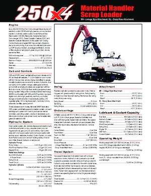 Graafmachines in overslaguitvoering Link-Belt 250 X4 SL