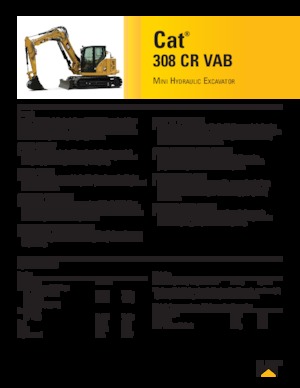 Rupsgraafmachines Caterpillar 308 CR VAB