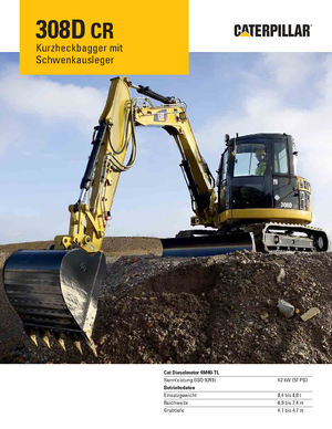 Rupsgraafmachines Caterpillar 308D CR
