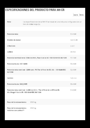 Rupsgraafmachines Caterpillar 309 CR