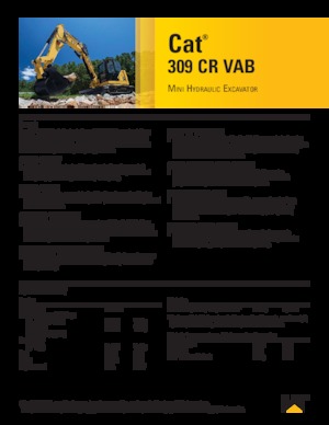 Rupsgraafmachines Caterpillar 309CR VAB