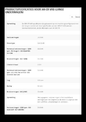 Rupsgraafmachines Caterpillar 309CR VAB
