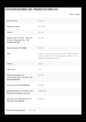 Rupsgraafmachines Caterpillar 310