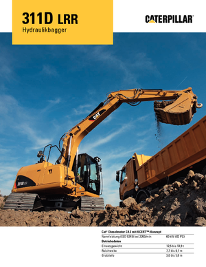 Rupsgraafmachines Caterpillar 311D LRR