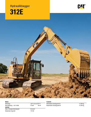 Rupsgraafmachines Caterpillar 312E L