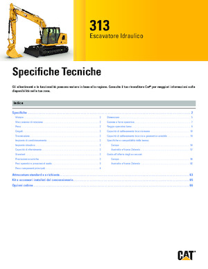 Rupsgraafmachines Caterpillar 313