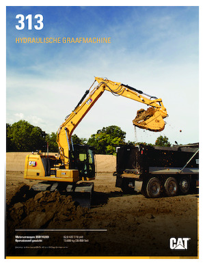 Rupsgraafmachines Caterpillar 313