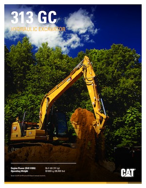 Rupsgraafmachines Caterpillar 313 GC