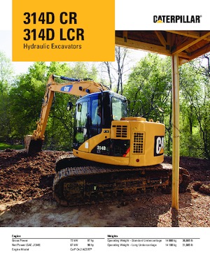 Rupsgraafmachines Caterpillar 314D CR
