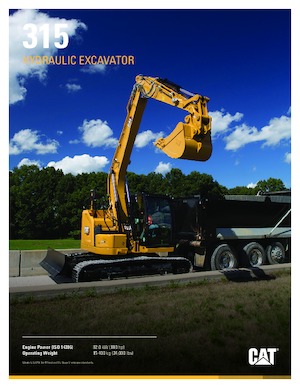 Rupsgraafmachines Caterpillar 315