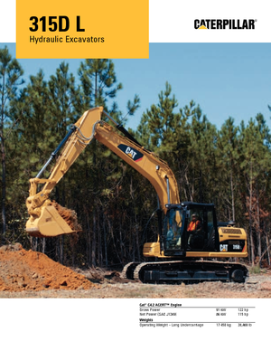 Rupsgraafmachines Caterpillar 315D L