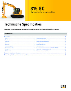 Rupsgraafmachines Caterpillar 315 GC