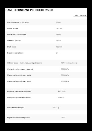 Rupsgraafmachines Caterpillar 315 GC