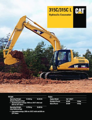 Rupsgraafmachines Caterpillar 315C