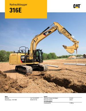 Rupsgraafmachines Caterpillar 316E L