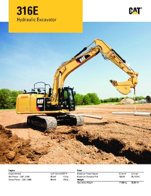 Rupsgraafmachines Caterpillar 316E