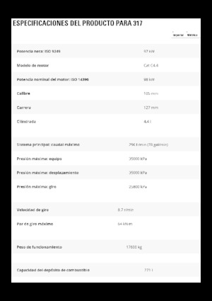 Rupsgraafmachines Caterpillar 317