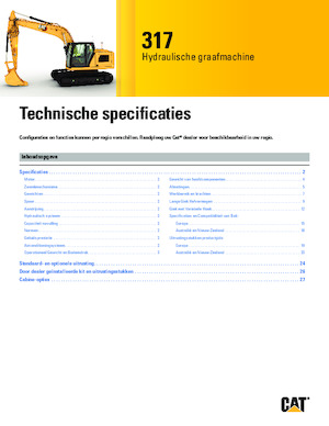 Rupsgraafmachines Caterpillar 317