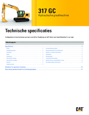 Rupsgraafmachines Caterpillar 317 GC