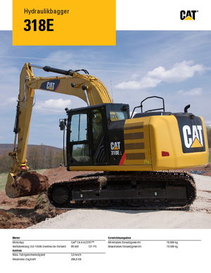 Rupsgraafmachines Caterpillar 318E L
