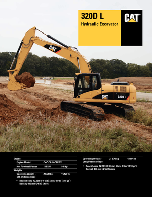 Rupsgraafmachines Caterpillar 320D L