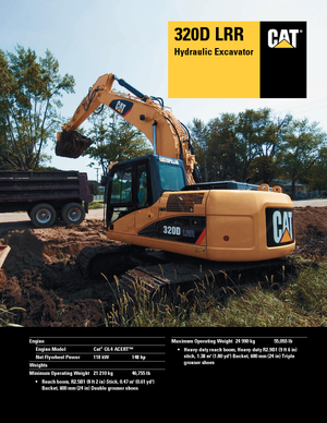 Rupsgraafmachines Caterpillar 320D LRR