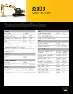 Rupsgraafmachines Caterpillar 320D3