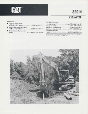 Rupsgraafmachines Caterpillar 320N