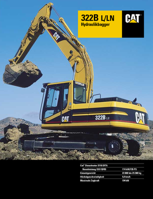 Rupsgraafmachines Caterpillar 322 B LN