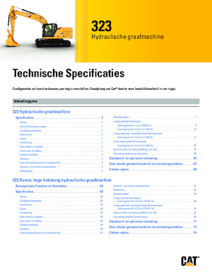 Rupsgraafmachines Caterpillar 323