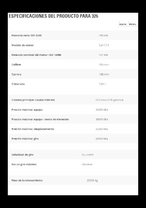 Rupsgraafmachines Caterpillar 326