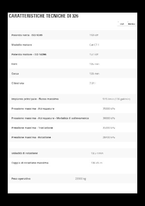 Rupsgraafmachines Caterpillar 326