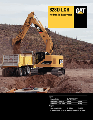 Rupsgraafmachines Caterpillar 328D LCR