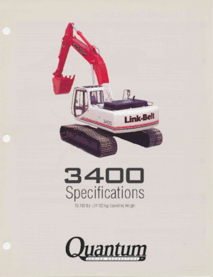 Rupsgraafmachines Link-Belt 3400
