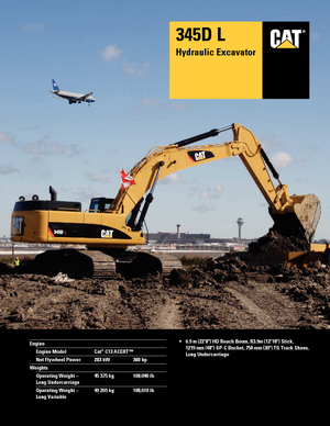 Rupsgraafmachines Caterpillar 345D L