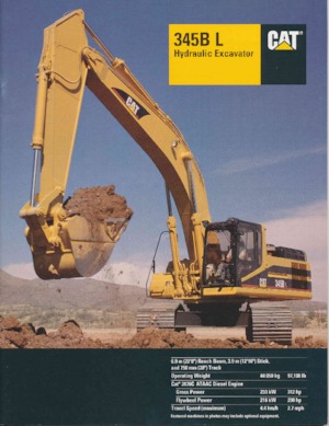 Rupsgraafmachines Caterpillar 345B